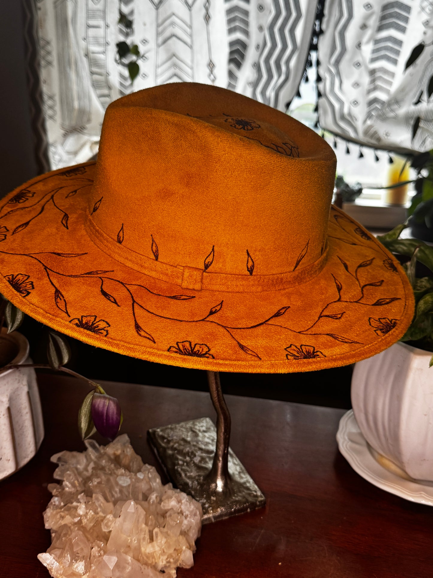 OOAK - Hand Burned Hat