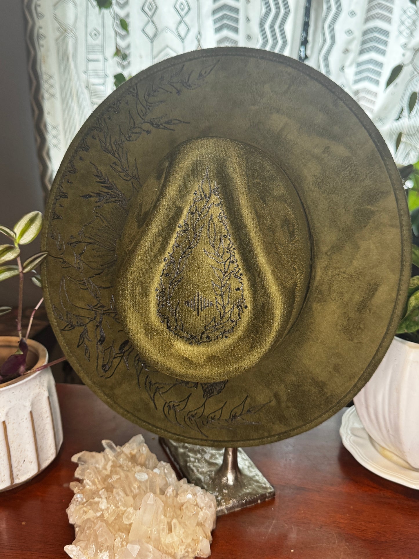 OOAK - Hand Burned Hat