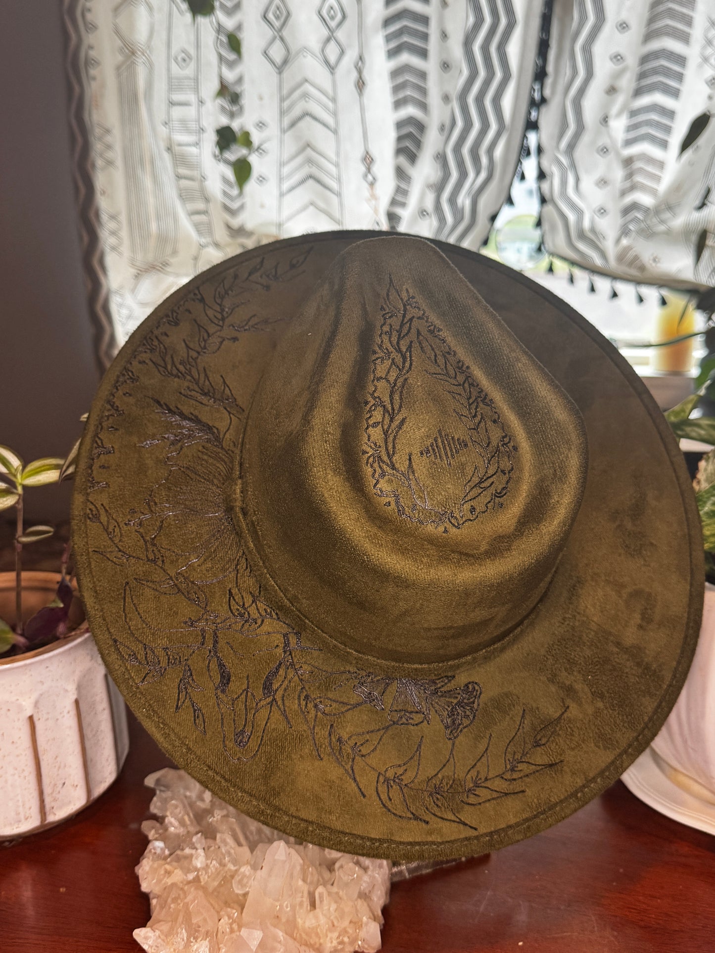 OOAK - Hand Burned Hat