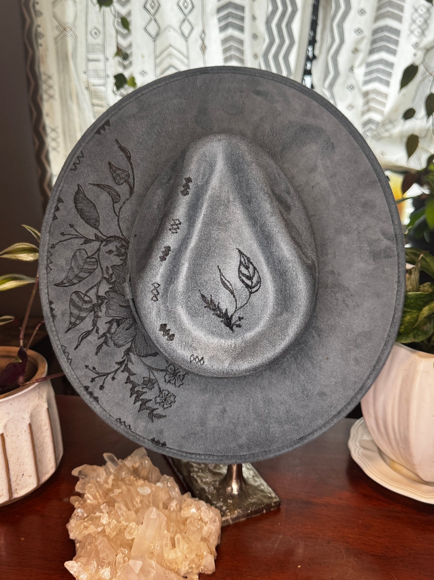 OOAK - Hand Burned Hat