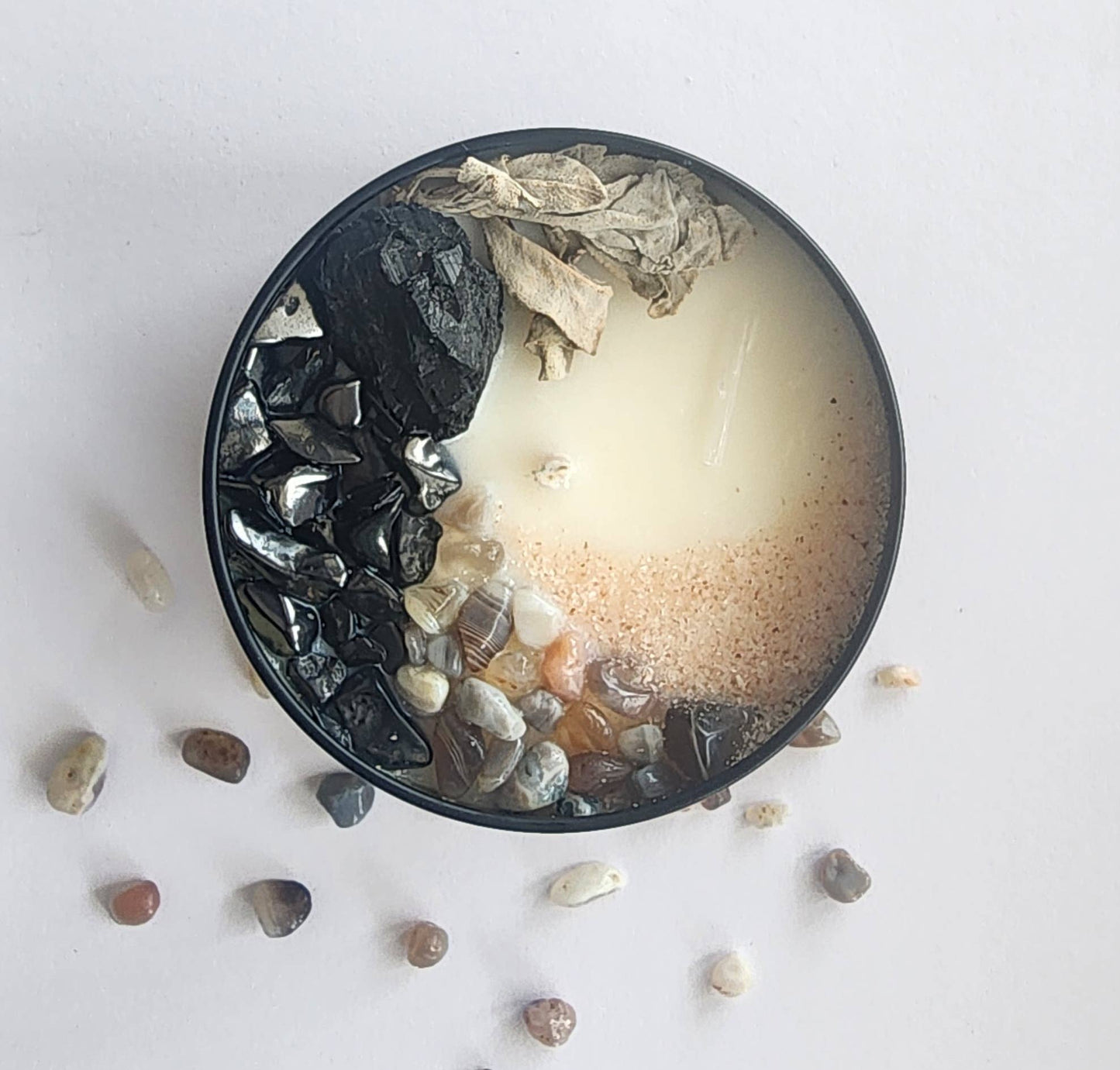 Salt & Smudge • 8oz Soy Crystal Candle