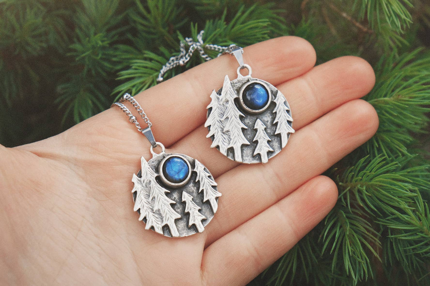 Forest Labradorite Pendant Necklace