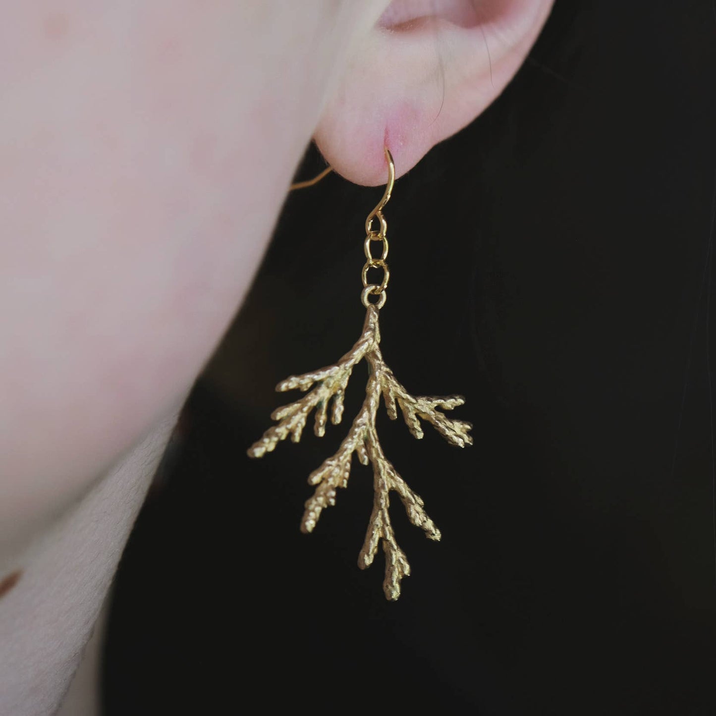 Dainty Earthy Pine Earrings