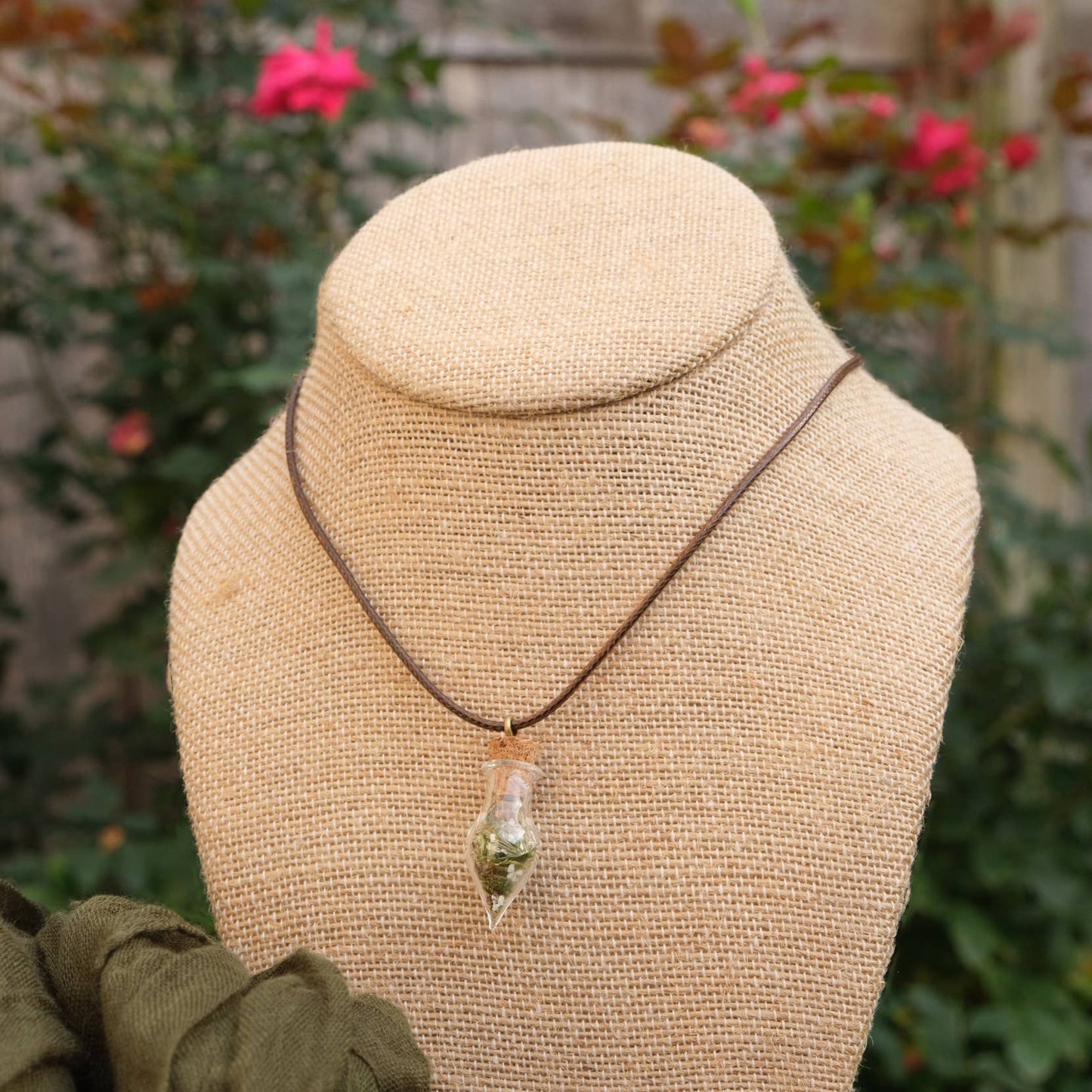 Enchanting Moss Vial Necklace