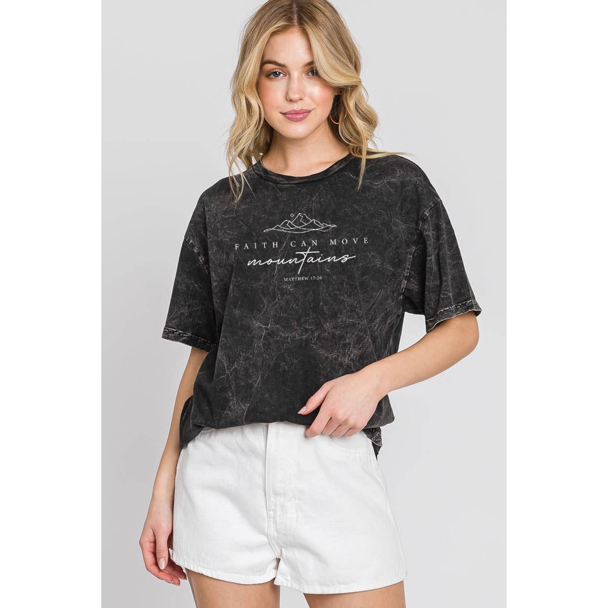 FAITH CAN MOVE MOUNTAINS MINERAL GRAPHIC TEE