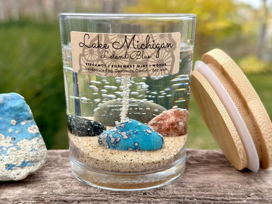 Lake Michigan Leland Blue Gel Candle – Medium 6oz Wax