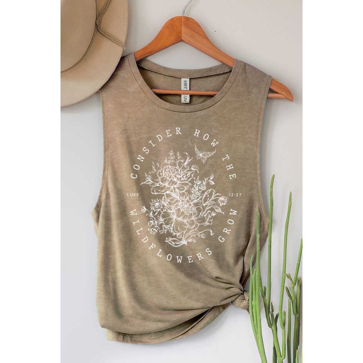 WILD FLOWERS GROW MINERAL GRAPHIC TANK TOP