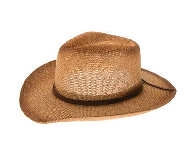 Starched Straw Cowboy Hat