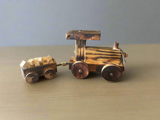 Handcrafted Wood Locomotive Set - large Locomotive